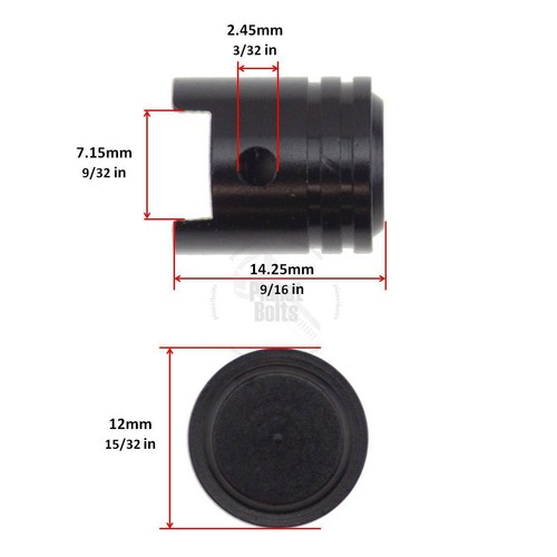 Black 2x Valve Cap Cover Tire GSXR 600 750 Ninja R1 R6 Lid Piston CNC Aluminum - Picture 2 of 3