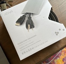 Ativa 6ft Floor Cord  Cable Organizer Easy Install Secures To Most Surfaces