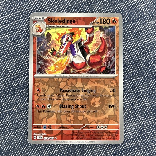 Pokémon TCG Skeledirge Scarlet & Violet Base Set 038/198 Reverse Holo