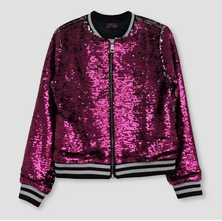 IRIDESCENT STAR SEQUIN BOMBER JACKET – Bears Closet Boutique