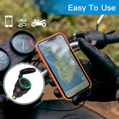 für BMW Ducati Motorrad QC3.0 USB Ladegerät für Hella Stecker / DIN Tool DEA - Zdjęcie 8 z 22