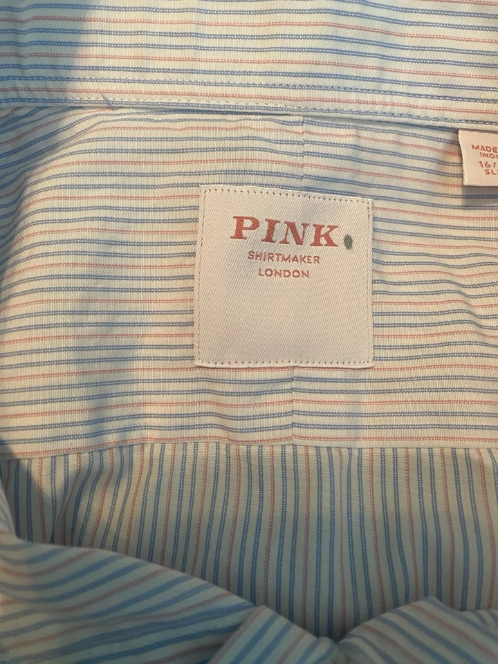 Camisa de vestir rosa para hombre London 16/41 Foto 3 de 4