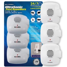 Bell + Howell Indoor Pest Repeller Home Ultrasonic Electronic AC Outlet 3 Pack