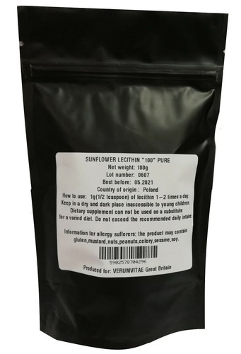 Sunflower lecithin 100% Pure Powder Sunflower Seeds /100g/200g/300g (jar)/1kg - Picture 4 of 7