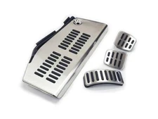 Stainless Steel Rest Pedal Set Manual Footrest TT Style For VW MK4 Golf Jetta