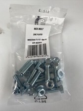 HEX HEAD BOLTS With Nuts And Washers 10 In a Pack. M8x25mm 5/16x1”