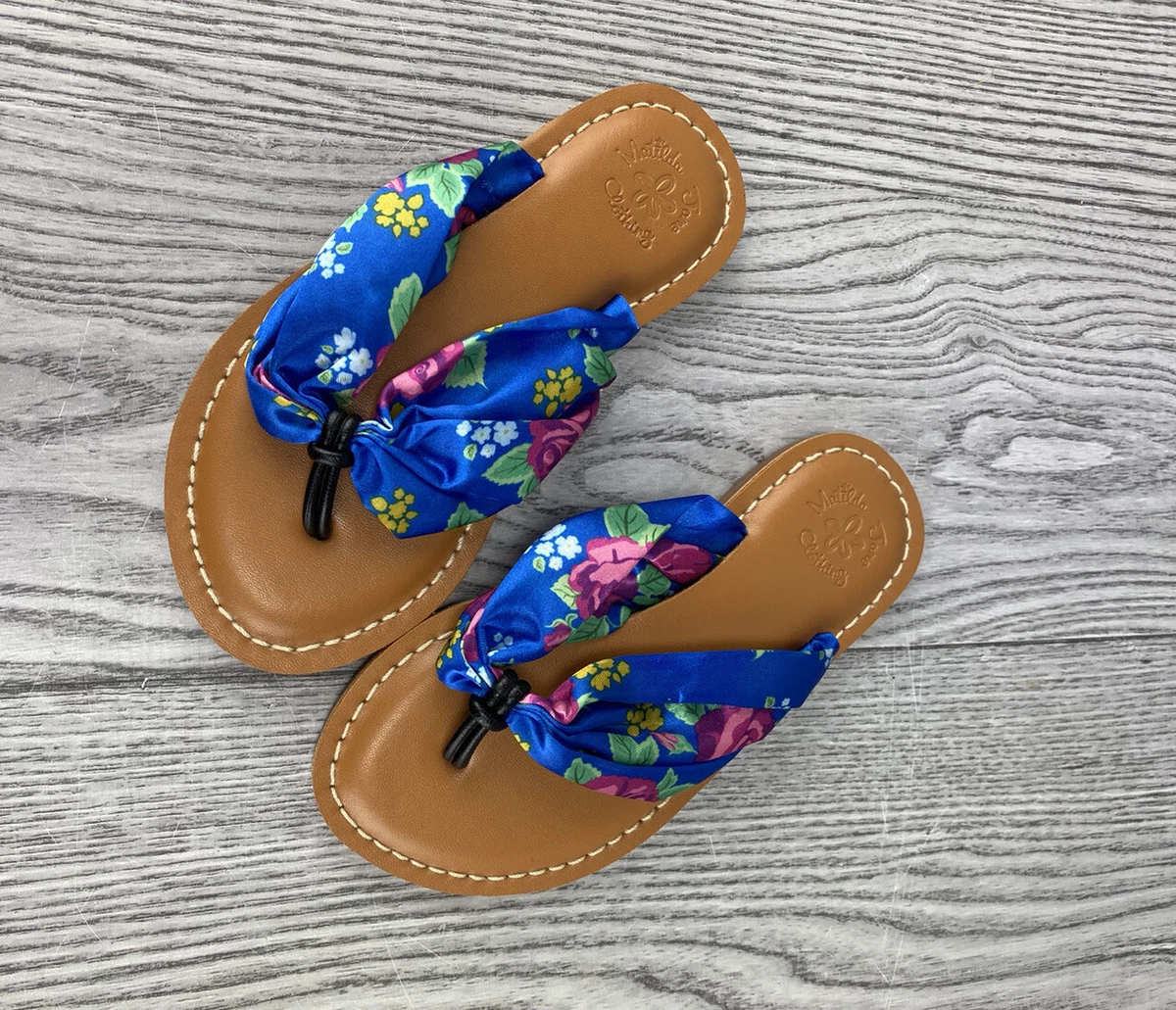 Matilda Jane The Seashore Sandals Flip Flops Shoes Size 11 Blue