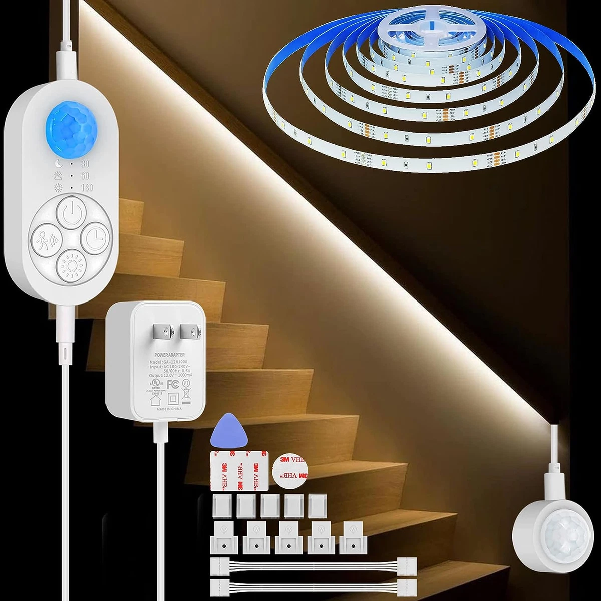 Dual Sensor Stair Lights Indoor Plug In Motion Activated Step