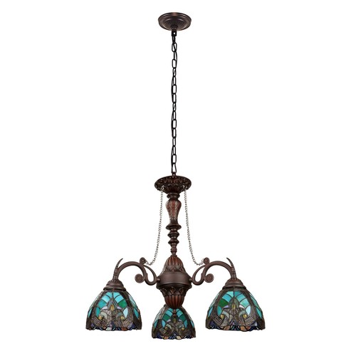 RADIANCE goods Victorian-Style 3-Light Antique Dark Bronze Mini Chandelier - 第 2/8 張圖片