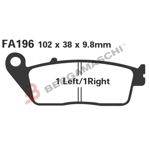 PASTIGLIE FRENI PER HONDA XL 600V TRANSALP TRIUMPH BONNEVILLE TIGER EBC FA196 - Foto 3 di 5