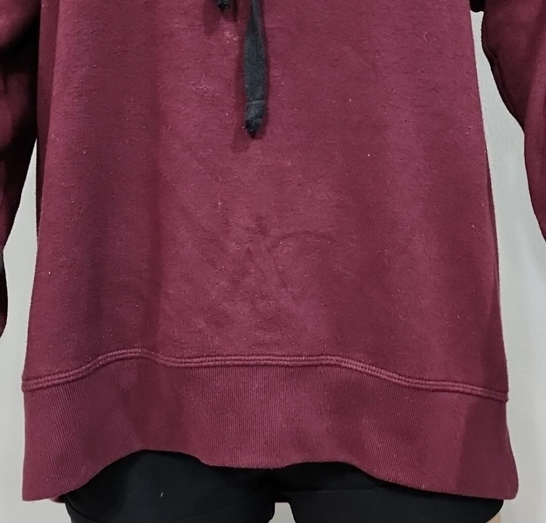 UNDERCOVER Victoria Secret Rosa Maglione Donna Borgogna Pullover Felpa con Cappuccio Taglia S Small