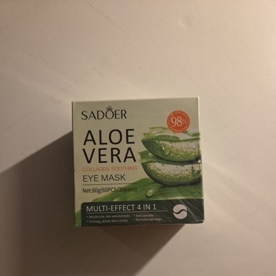 60X Sadoer Aloe Vera Kollagen Augenmaske 4-in-1-Multieffekt 30pairs 12M NEU