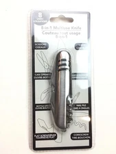 Pocket 8-in-1 Knife Scissors Can Opener Nail File Corkscrew Bottle Opener New