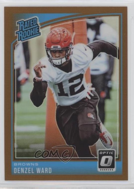 2018 Donruss Optic Rated Rookie Bronze Prizm Denzel Ward #198 Rookie RC