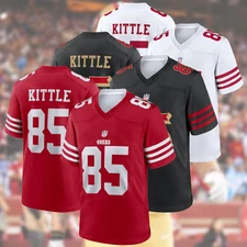 HOT! George #85 Kittle San Francisco Niners Player Name & Number AOP Gift Fan