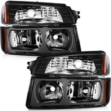 Headlight Assembly Fit 2002-2006 For Chevy Avalanche 1500 2002-2006