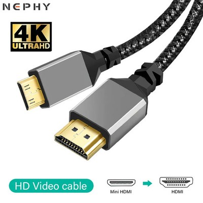 Mini HDMI Kabel 4K HDMI2.0 Adapter 1-5m Aluminium vergoldet 60Hz