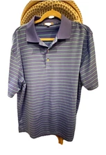 Peter Millar  Men's Summer Short sleeve Polo Golf Dress Shirt Size L Large