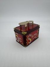 Vintage Miniature Shoe Shine Tin Polish Box With Shoe Shine Kit Products