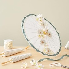 Juvale 6-Pack Parasol Paper Umbrellas for Decorations for Kids, 16 in