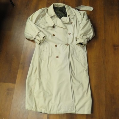 Hugo Boss Trench Coat Mens Large Beige Double Breasted Belted Lined Rain  Jacket