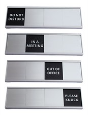 Do Not Disturb Sliding Aluminum Privacy Sign American Minimalist,Please Knock, i