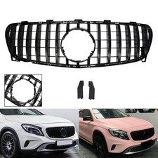 Schwarz K&uuml;hlergrill GT Stil Grill f&uuml;r Mercedes GLA-Klasse X156 Facelift ab 2017