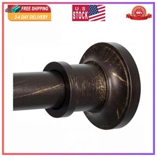Oil Rubbed Bronze Tension Curtain Rod Adjustable 24 to 78 Inch No Drill Shower