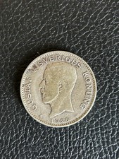 1926 Sweden 1 Krona,Silver (.800)