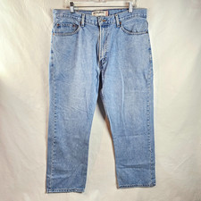 Levi  s 505 Jeans Mens 36x32 Blue Regular Fit Straight Denim Light Wash Vintage