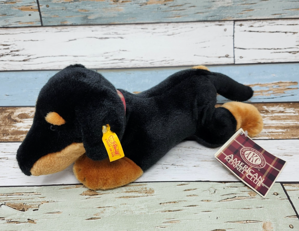 Steiff Dachshund Black American Kennel Club FAO Schwartz Plush