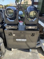 SHEHDS 4-Pack Moving Head Beam 275w Lights DMX Pan/Tilt w/ Flight Cases