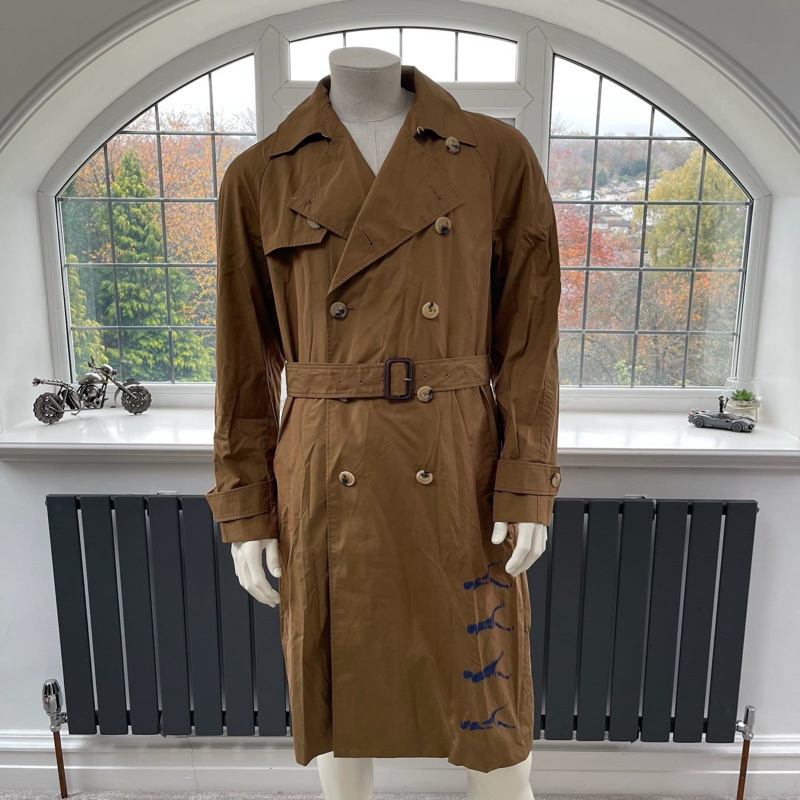 Paul Smith Double Breasted Belted Trench Coat Jacket Made in Italy - Size Medium