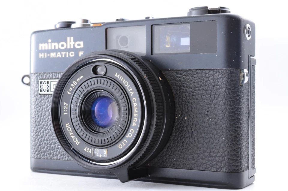 Minolta Hi-matic F analoge Kamera schwarz Rokkor 38 mm f/2.7 Exc+5 aus Japan #5974 - Bild 2 von 4