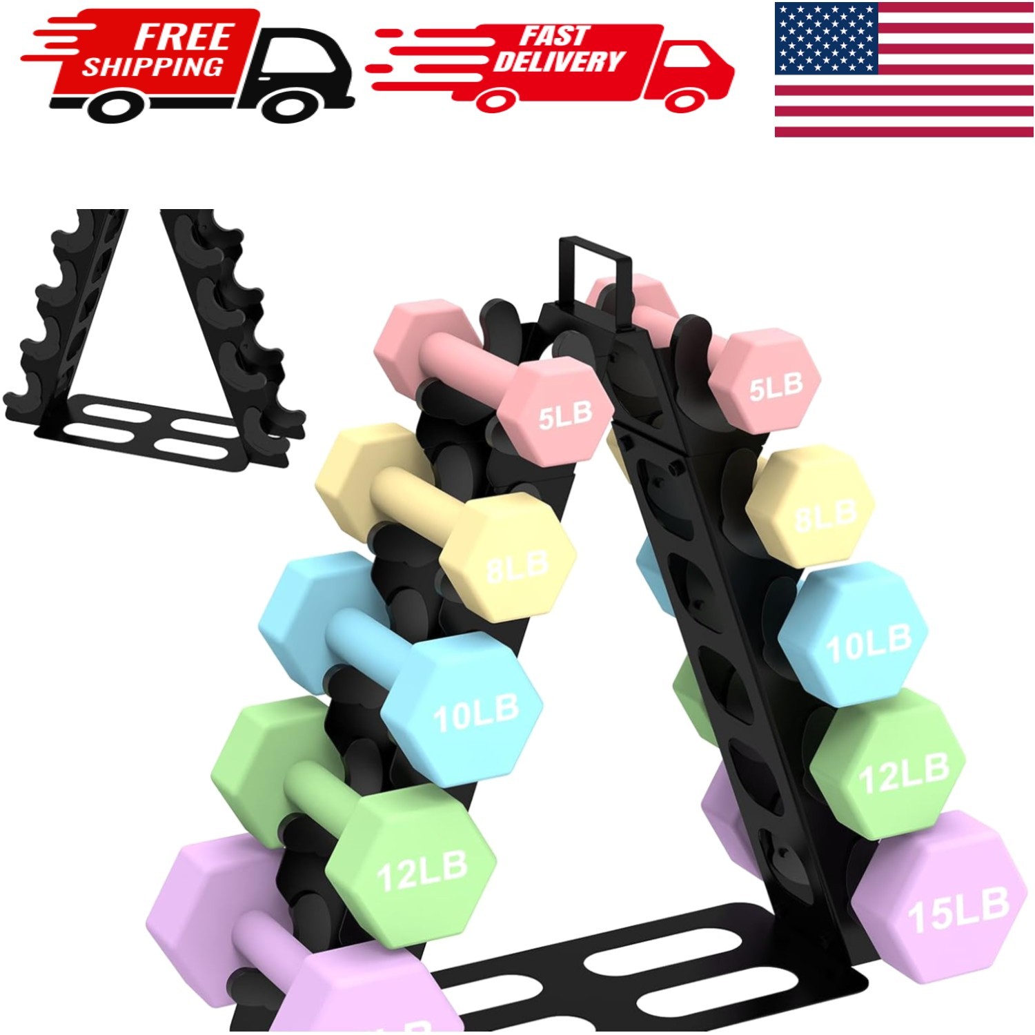 A-Frame Dumbbell Weight Rack | Color Series