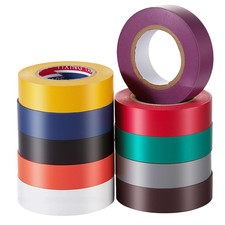 10 Pack Colored Electrical Tape 3/4 In x 60 Ft Waterproof