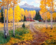 Autumn scenery Oil painting Wall art HD Giclee Printed on Canvas P149