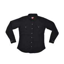 Walls Small Black 100% Cotton Western Snap Button Down Long Sleeve Shirt