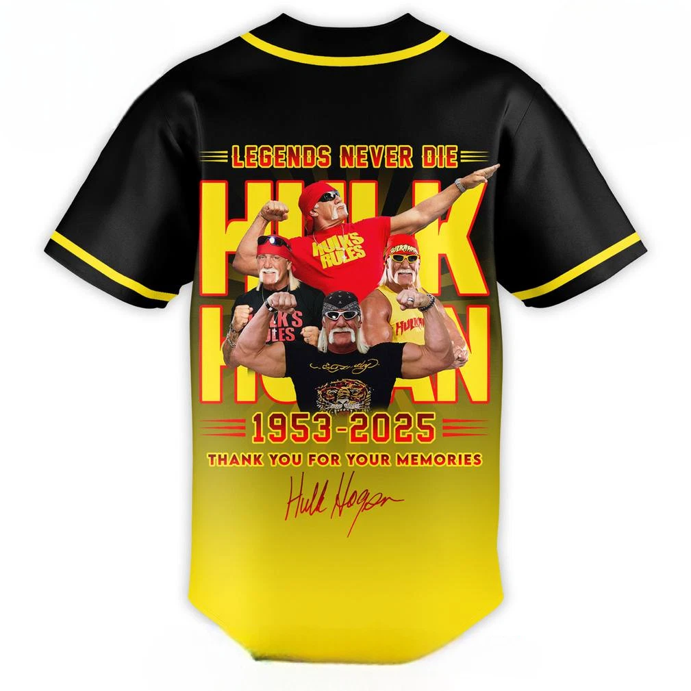 Hulk Hogan Thank You Special Baseball Jersey, Hulk Hogan Memory, Gift for Fan