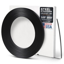 IDL Packaging - MAL12.200 1/2 x .020 x 200' Mini Steel Strapping Coil, 1100 lbs.