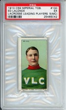 1910 C59 Imperial Tobacco Ed Newsy Lalonde Hockey HOF #100 RC PSA 5 MC