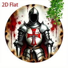 Medieval Knight 8x8 Vintage Aluminum Sign - Kitchen & Bar Decor