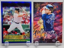 Andrew Benintendi 2018 Donruss Blue Holo & 2019 Diamond Kings Gallery Of Stars 