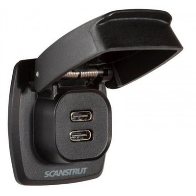 SCANSTRUT USB-C Doppelsteckdose Flip Pro Max 12/24V 2x60W SCUSBF03