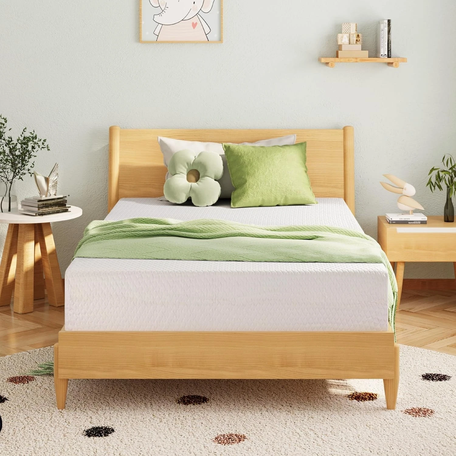 EGOHOME 8 Inch Twin Mattress, Memory Foam Mattress with Cooling Green Tea Gel,