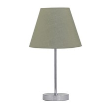 Image of Modern Table Lamp or Bedside Light 35cm with Cotton Fabric Shade