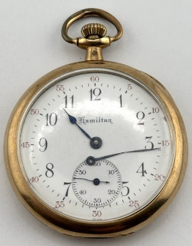 Hamilton 1916 Antique Mechanical Pocket Watch  17J   12s  1814134   NON-WORKING