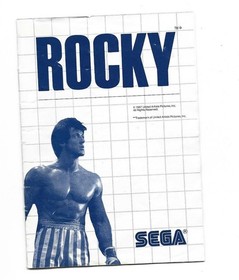 Sega Master System ROCKY w/Cartridge, Instructions & Box (CIB)