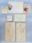 7 ORIGINAL DRAWINGS / WATERCOLORS OF FRAC / FRANCOIS AQUATELLA / ALGERIA 1930'S