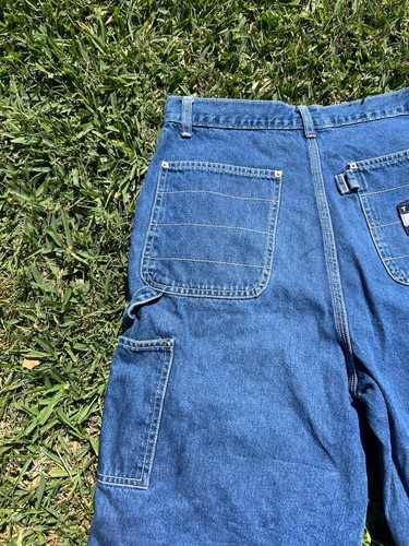Vintage Tommy Hilfiger Hipster Shorts Womens Size 20” Blue Denim - Picture 5 of 6